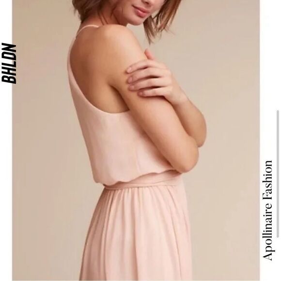 BHLD BY DONNA MORGAN THE ALANA HALTER DRESS IN PALE BLUSH NWT IN SIZE 0 - Picture 5 of 10